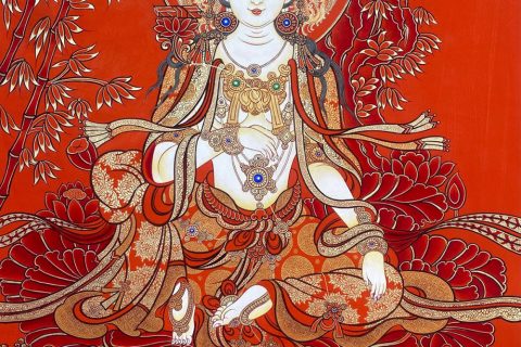 编号188-417577：红金唐卡-普贤菩萨（60*45CM左右）