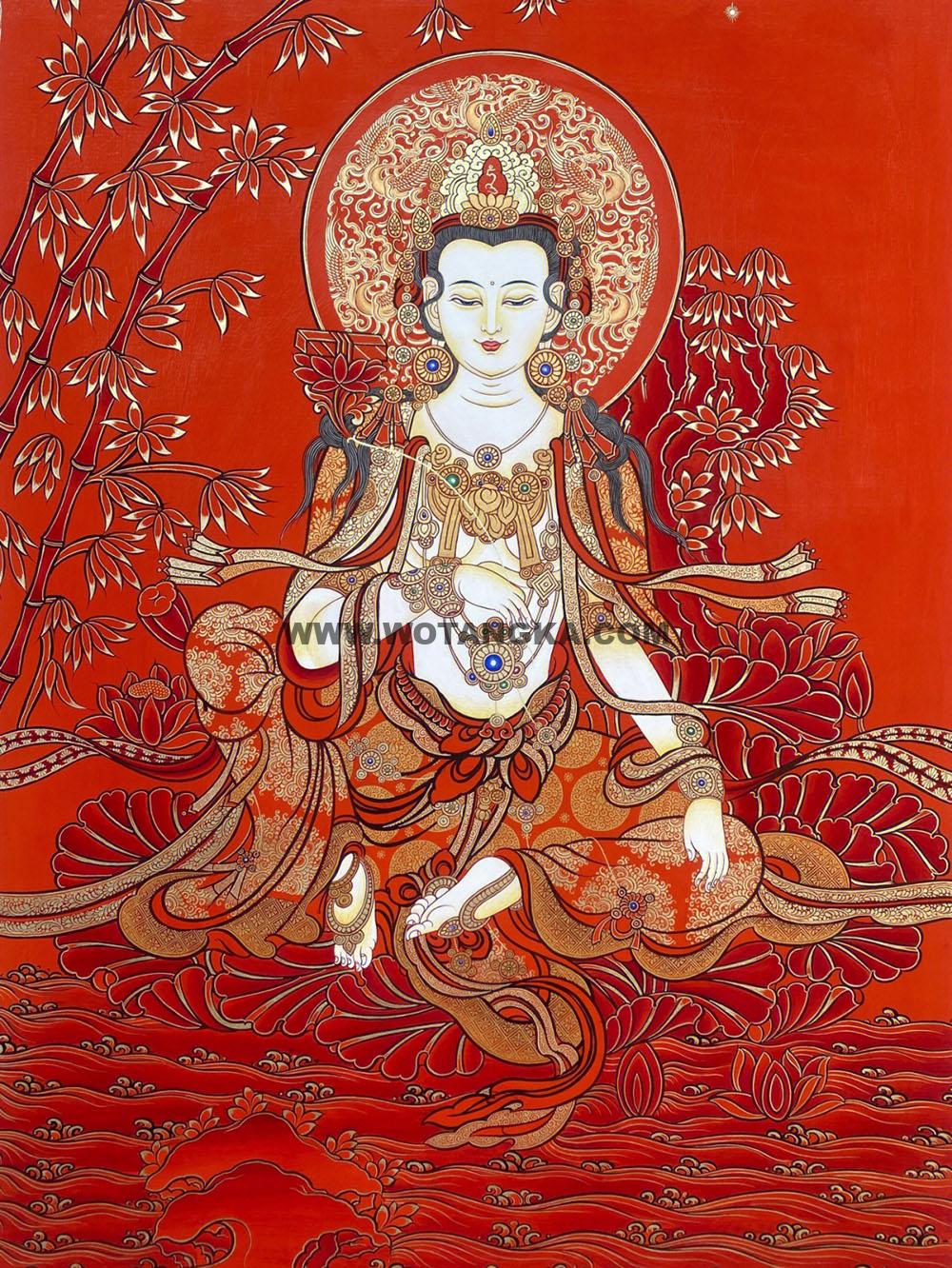 编号188-442933:红金唐卡-普贤菩萨(70*50CM左右)