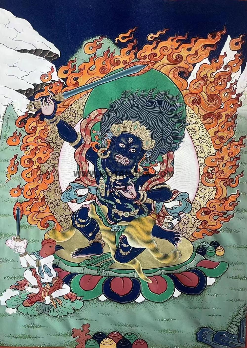编号188-861844:彩绘唐卡-不动明王(30*20CM左右)