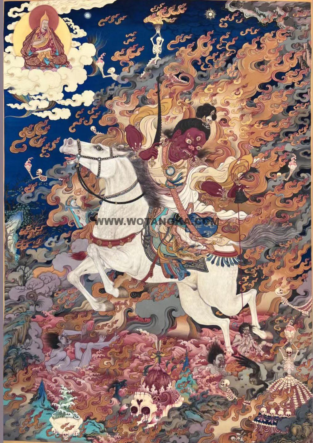 沃唐卡编号AC12635:地方护法神