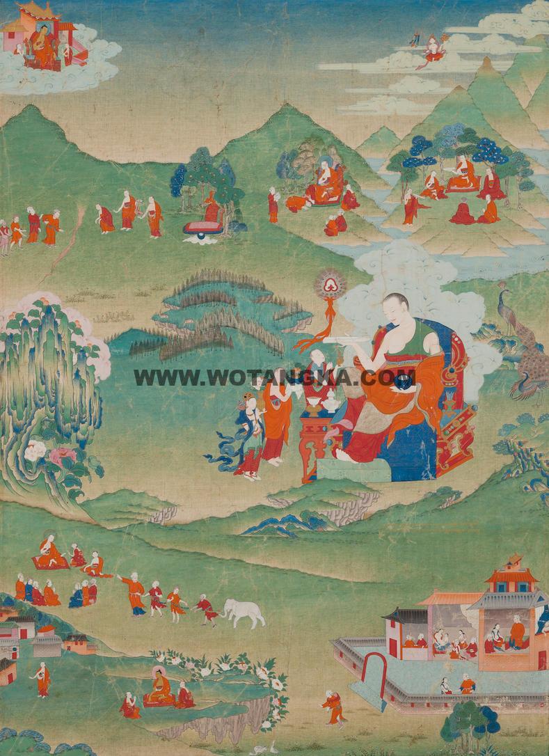 沃唐卡编号AC16082:宾头卢尊者