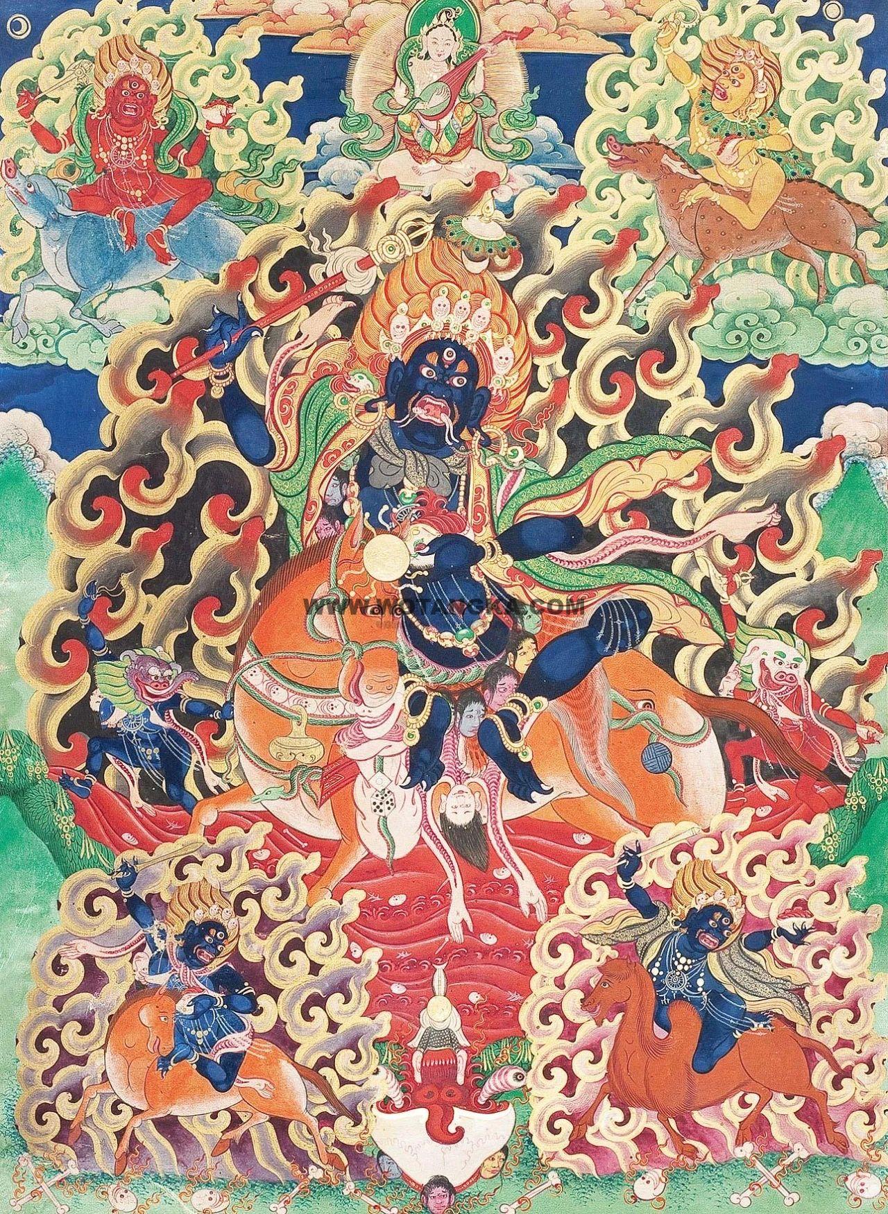 沃唐卡编号AC16684：吉祥天母