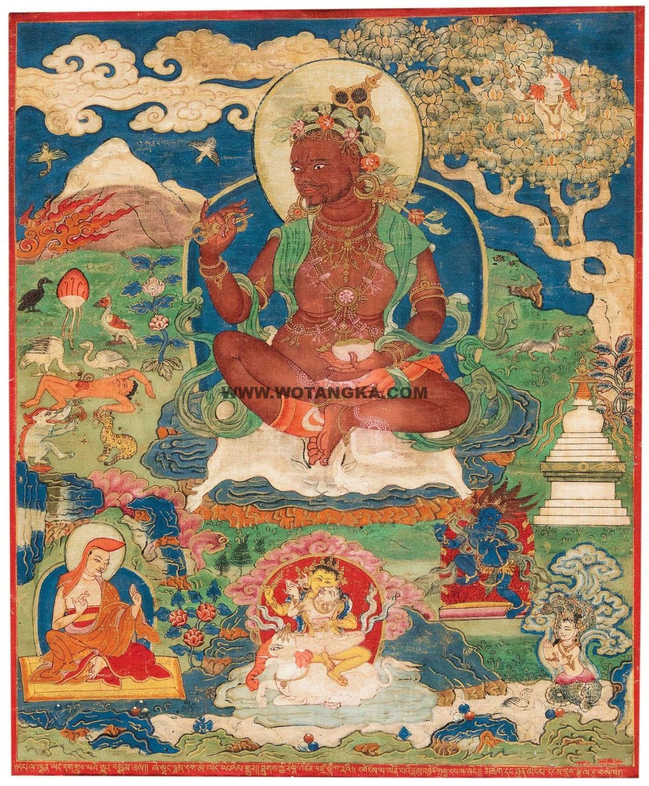 沃唐卡编号AC27245：吽嘎拉尊者