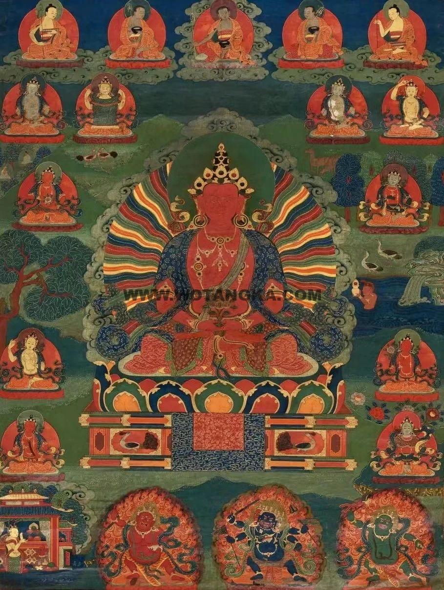 沃唐卡编号AC55280：长寿佛
