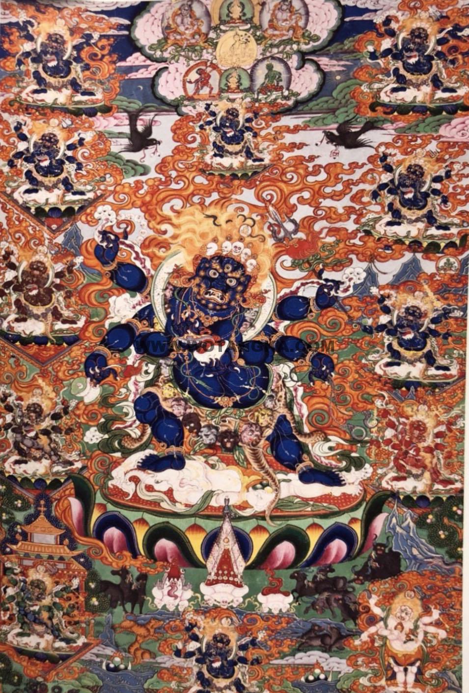 沃唐卡编号AC60132：六臂玛哈嘎拉