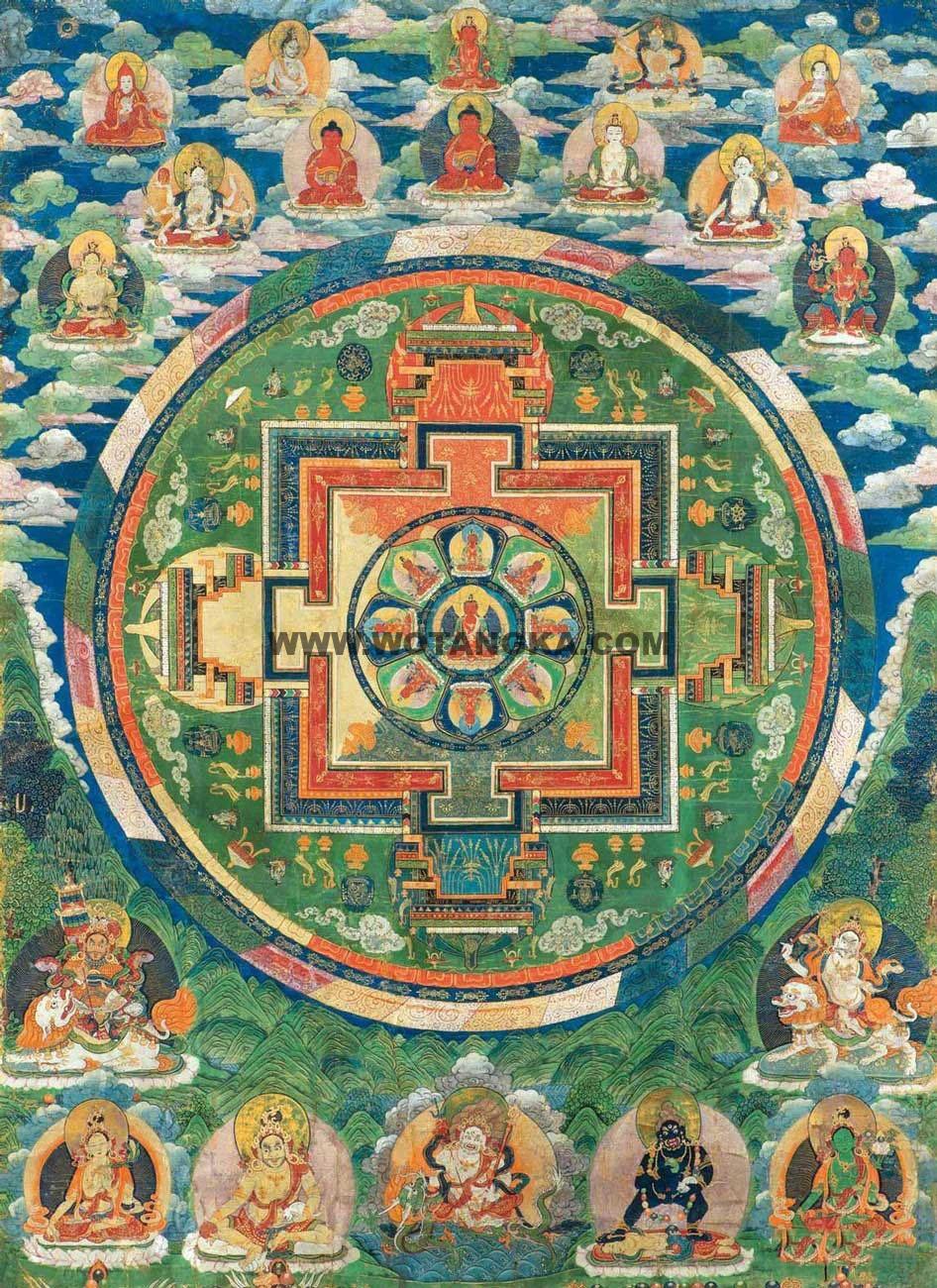 沃唐卡编号AC68969：无量寿佛坛城