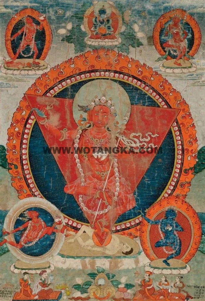 沃唐卡编号AC75065：金刚亥母