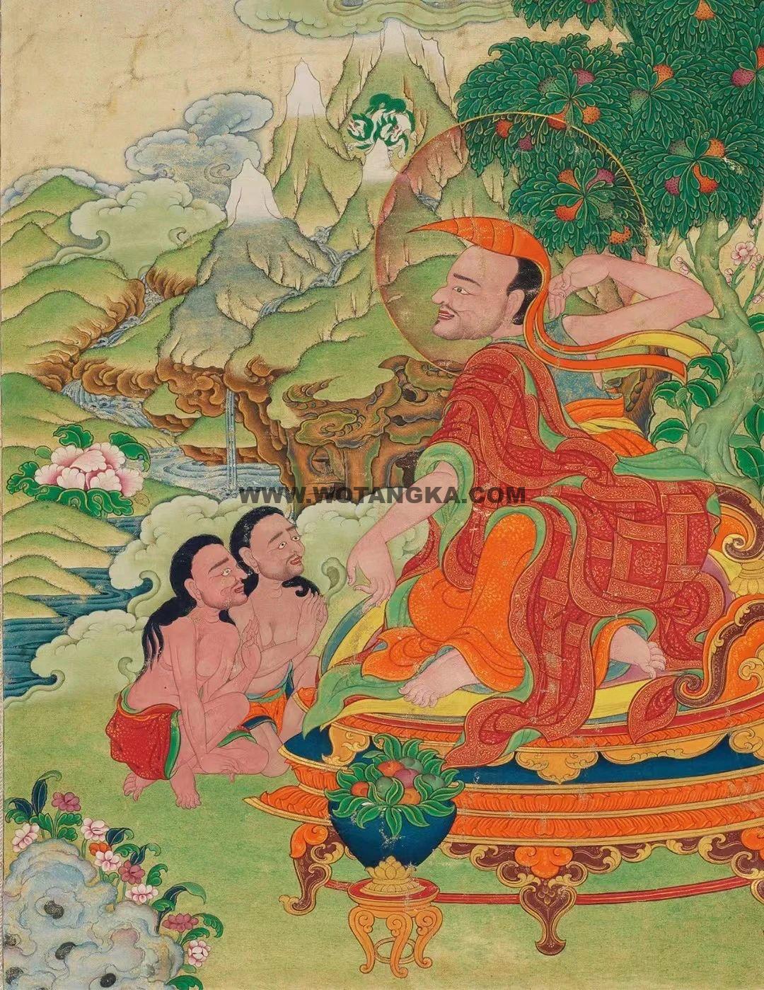 沃唐卡编号AC78054：二圣六庄严