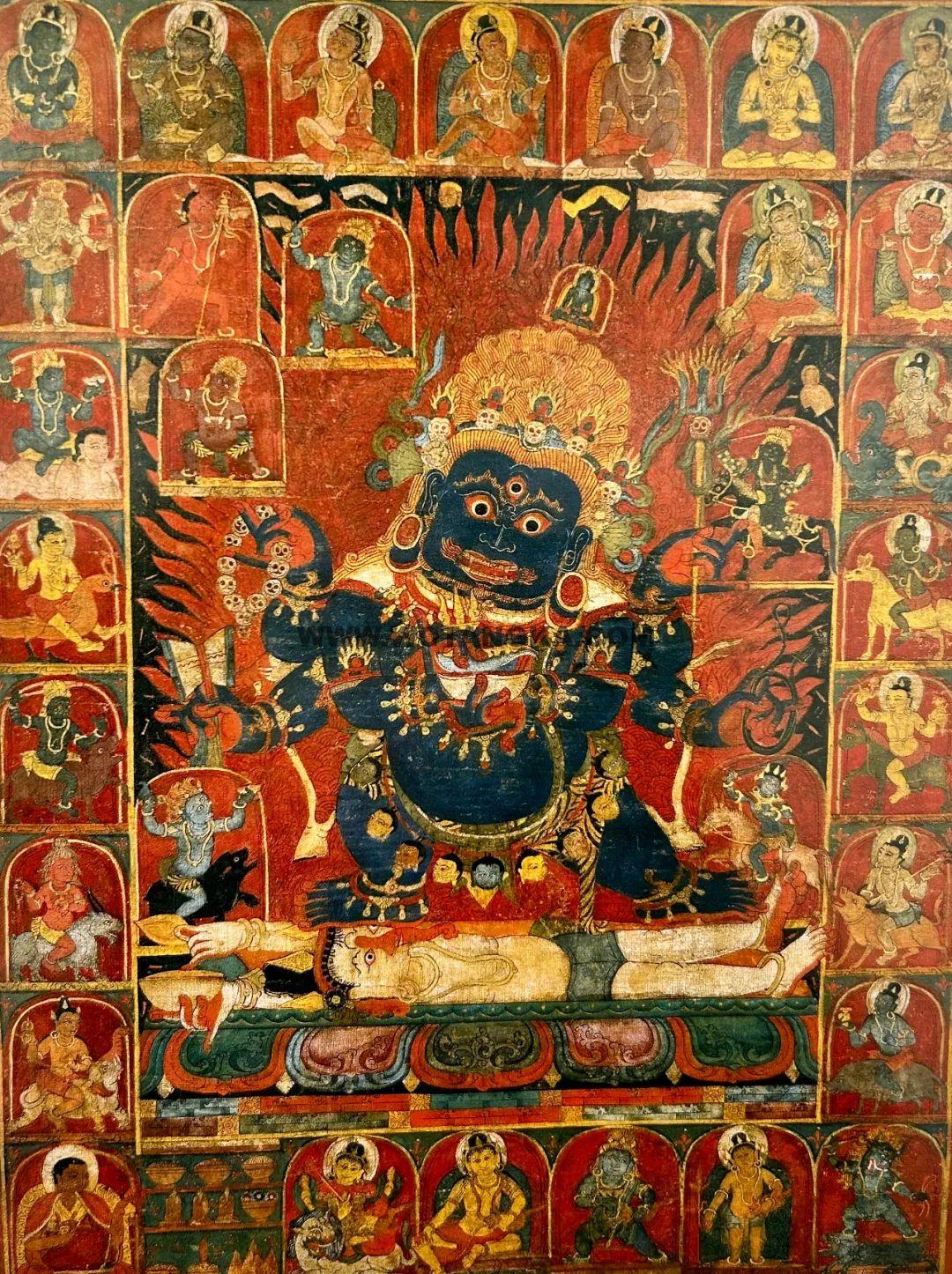 沃唐卡编号AC78240:六臂玛哈嘎拉