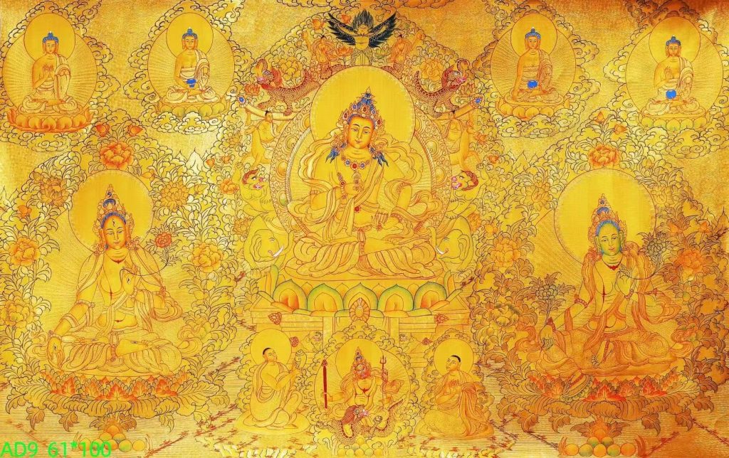 编号138-268673：黄金唐卡-金刚萨埵（61*100CM左右）