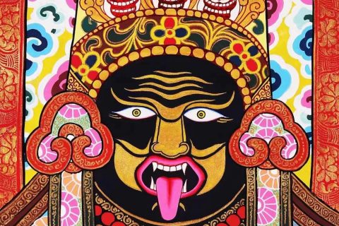 编号138-400660：彩绘唐卡-扎基拉姆（60*40CM左右）