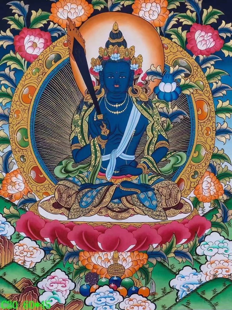编号138-470584：彩绘唐卡-虚空藏菩萨（60*45CM左右）