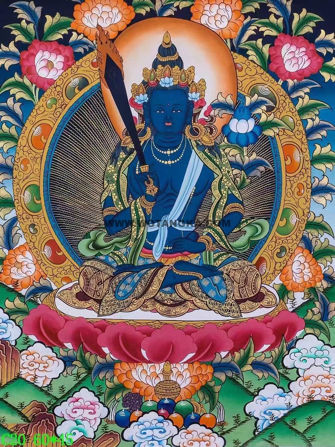 编号138-470584:彩绘唐卡-虚空藏菩萨(60*45CM左右)