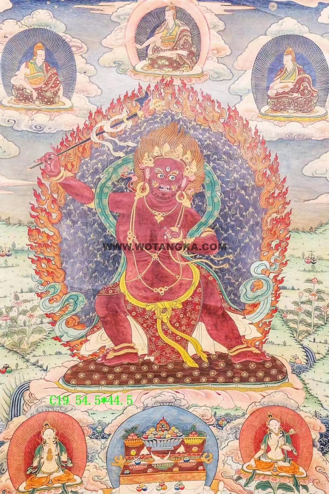 编号138-681621：彩绘唐卡-不动明王（54.5*44.5CM左右）