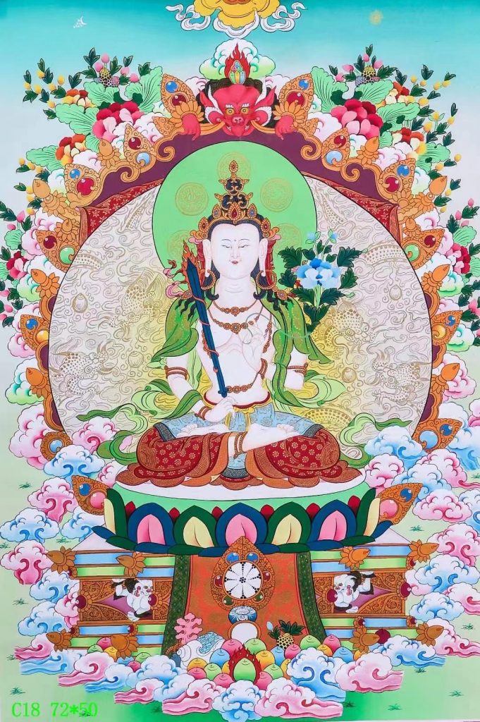 编号138-727536：彩绘唐卡-虚空藏菩萨（74*50CM左右）