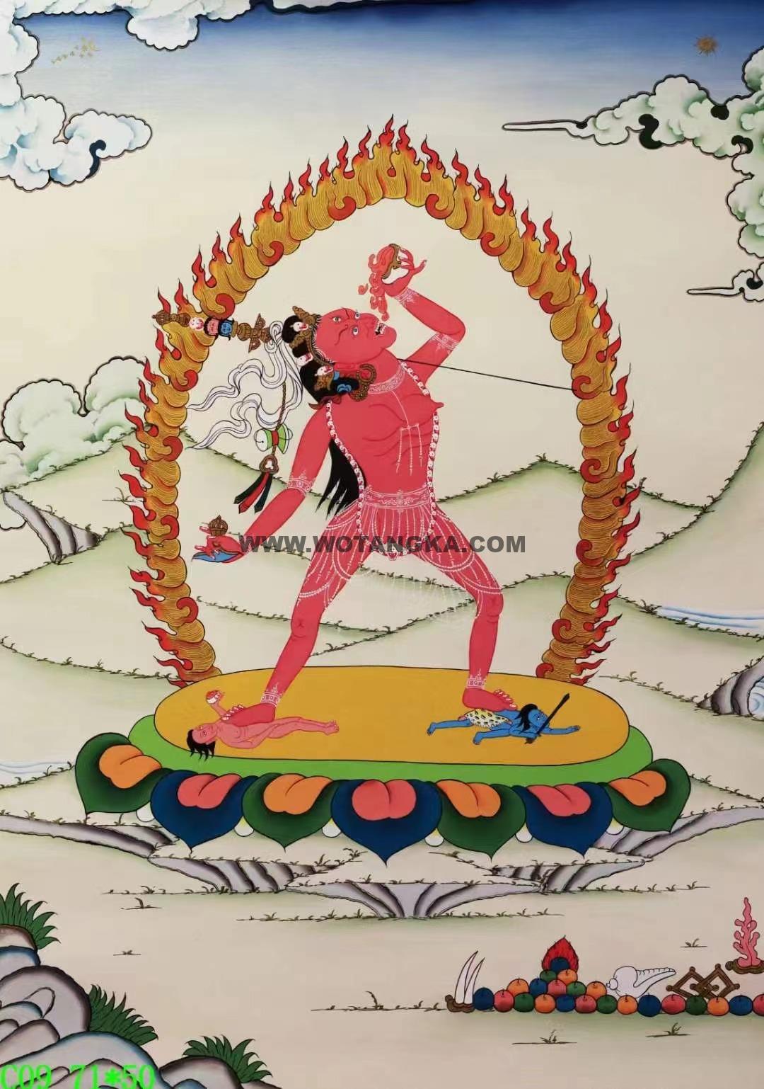 编号138-866268：彩绘唐卡-那洛空行母（71*50CM左右）