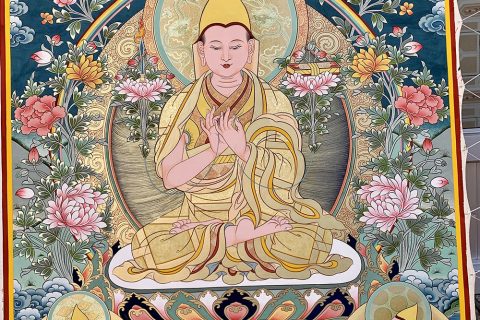 编号188-896296：彩绘唐卡-宗喀巴（100*70CM左右）