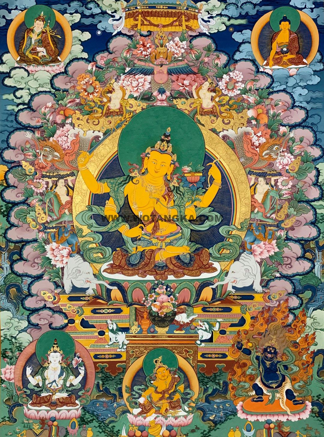 沃唐卡编号AC19186：四臂文殊