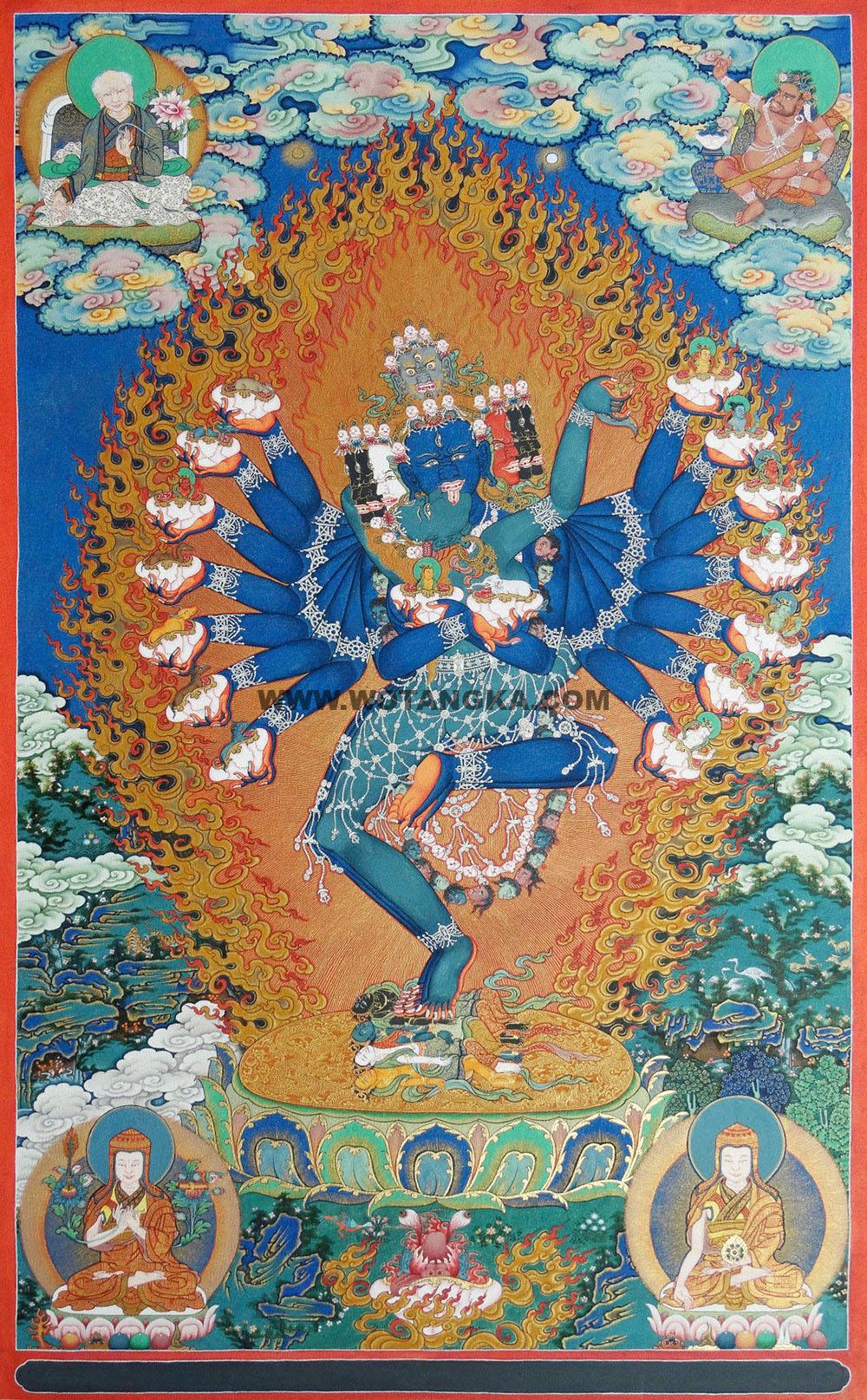 沃唐卡编号AC23405：双身喜金刚