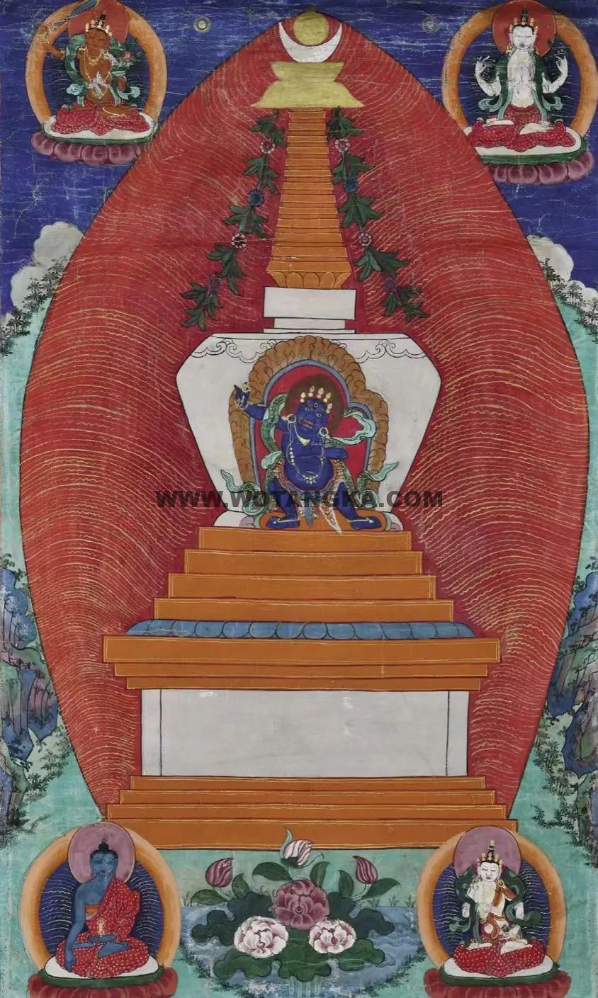 沃唐卡编号AC50047：金刚菩提塔