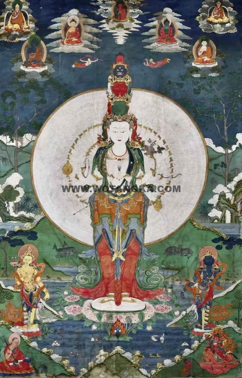 沃唐卡编号AC51537：十一面观音