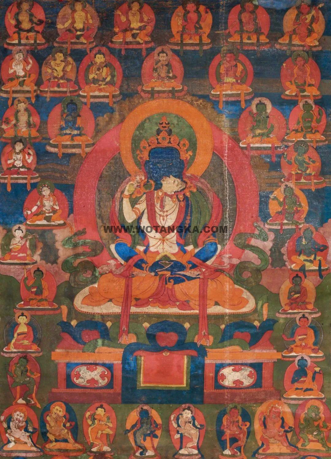 沃唐卡编号AC73645：文武百尊