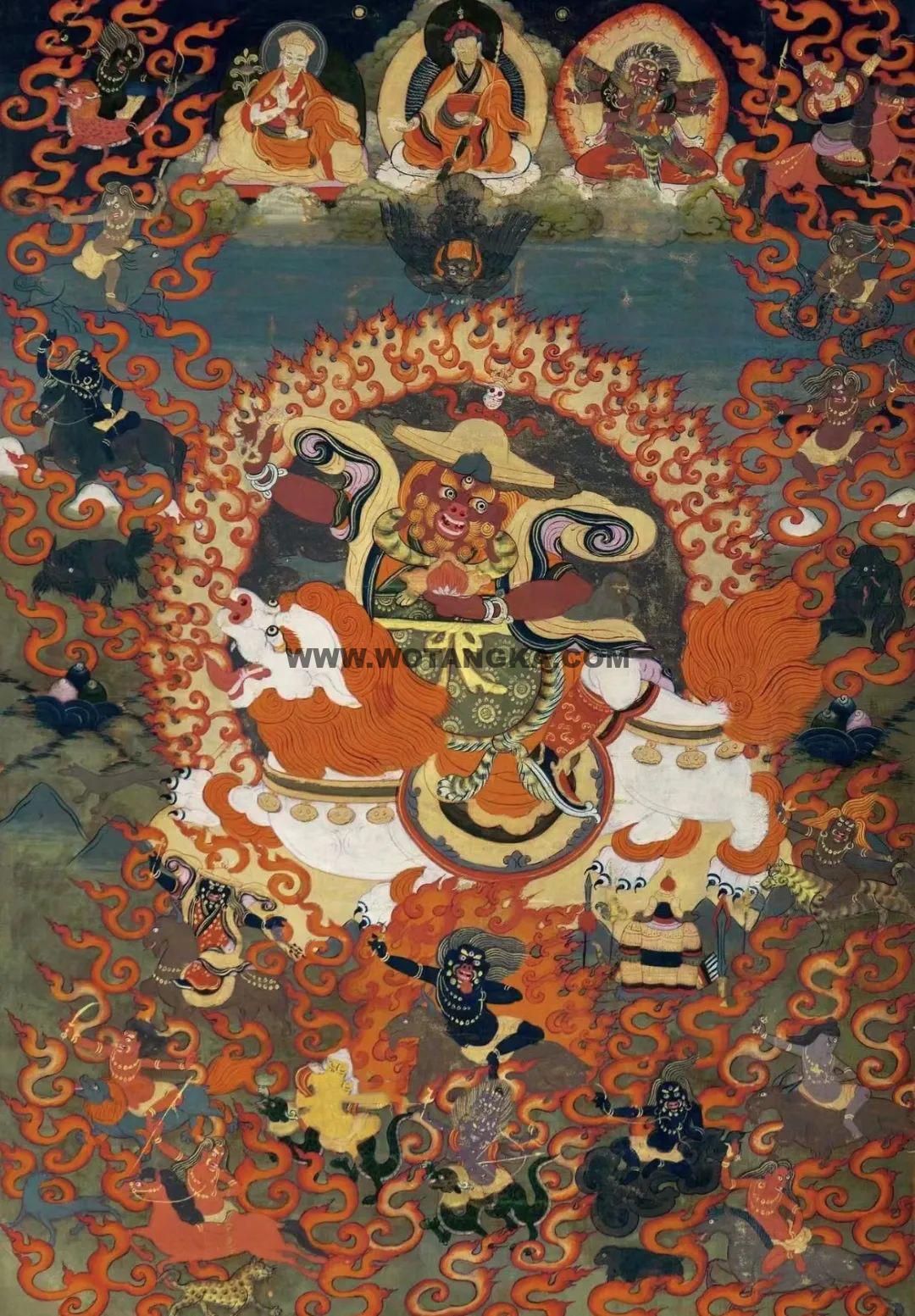 沃唐卡编号AC77265：丹坚护法