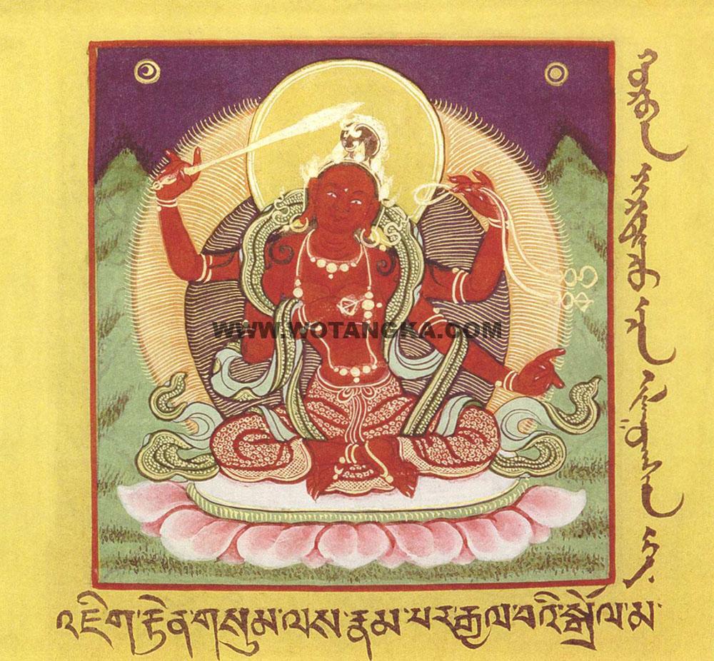 沃唐卡·佛像总集编号BC43820：宝生百法·Suryagupta所说二十一度母·三界事业尊胜度母