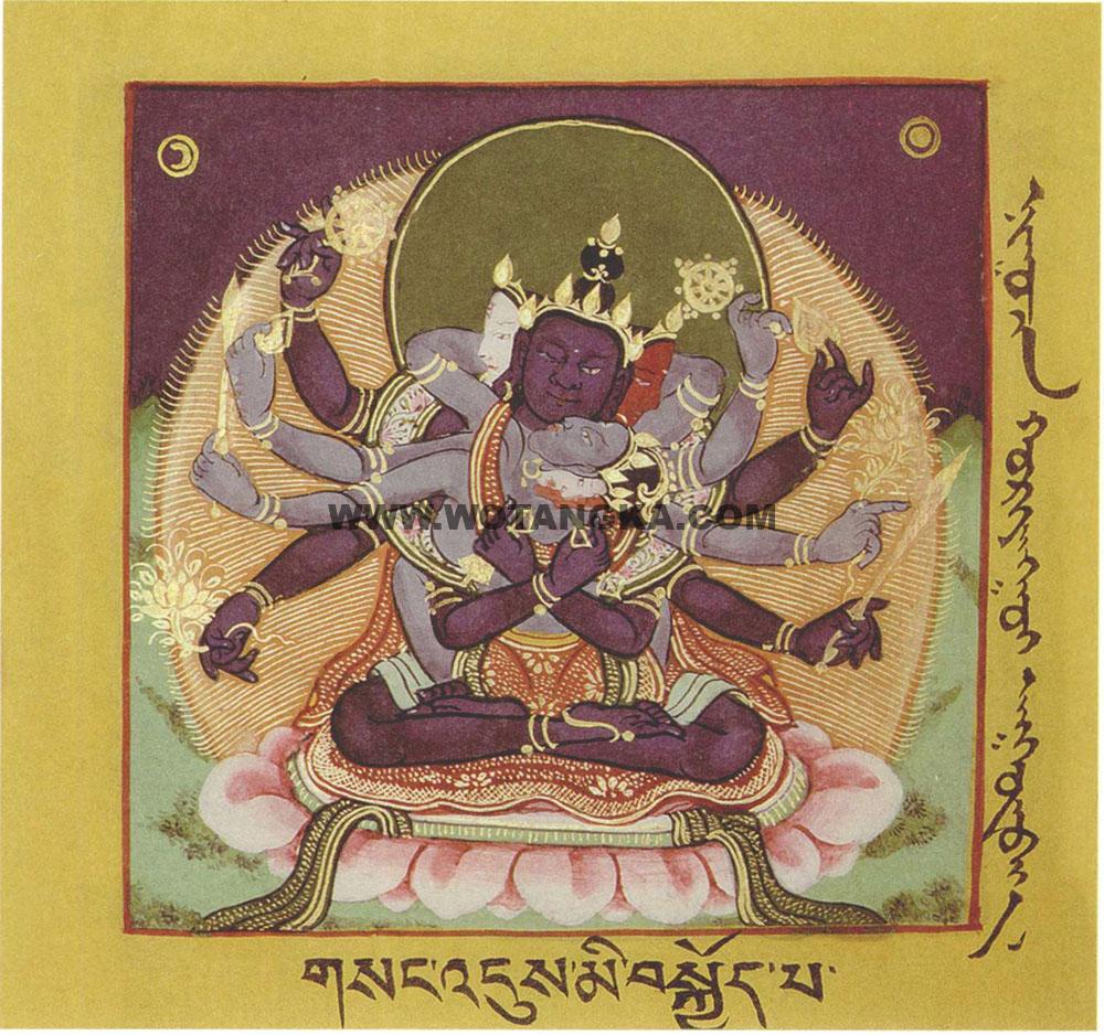 沃唐卡·佛像总集编号BC49107：《金刚鬘》和《究竟瑜伽鬘》所说曼陀罗之尊神·密聚不动金刚