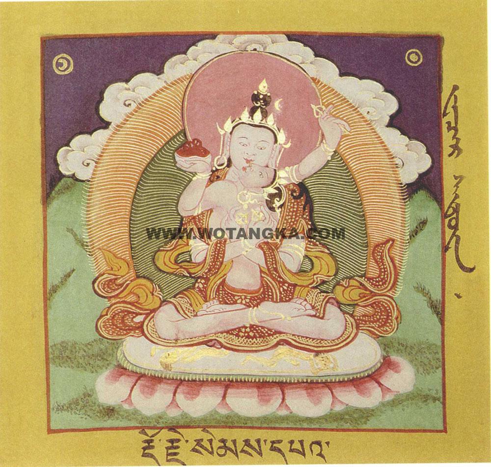 沃唐卡·佛像总集编号BC70646：《金刚鬘》和《究竟瑜伽鬘》所说曼陀罗之尊神·金刚萨埵（金刚萨鵽）