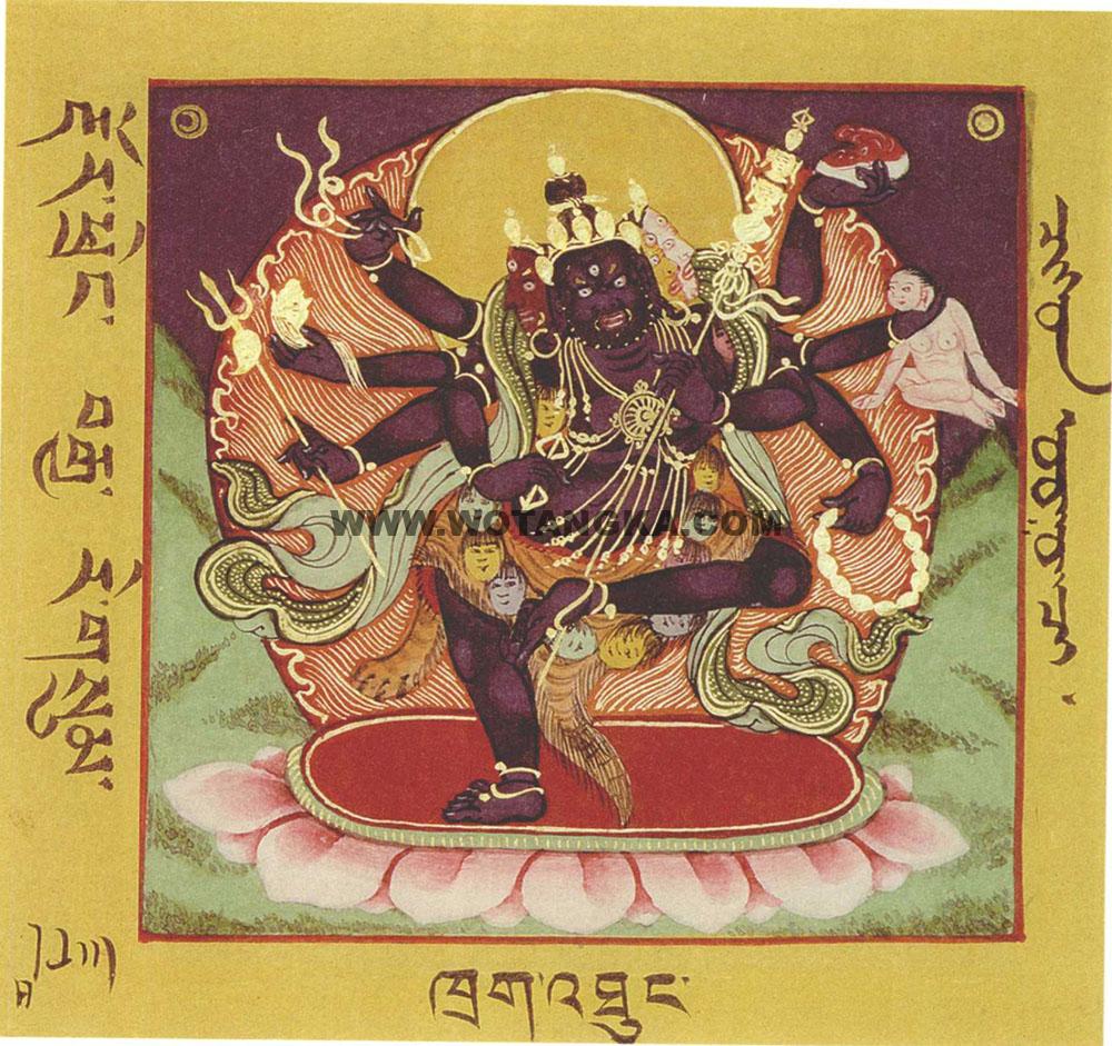 沃唐卡·佛像总集编号BC81029：《金刚鬘》和《究竟瑜伽鬘》所说曼陀罗之尊神·吮血金刚