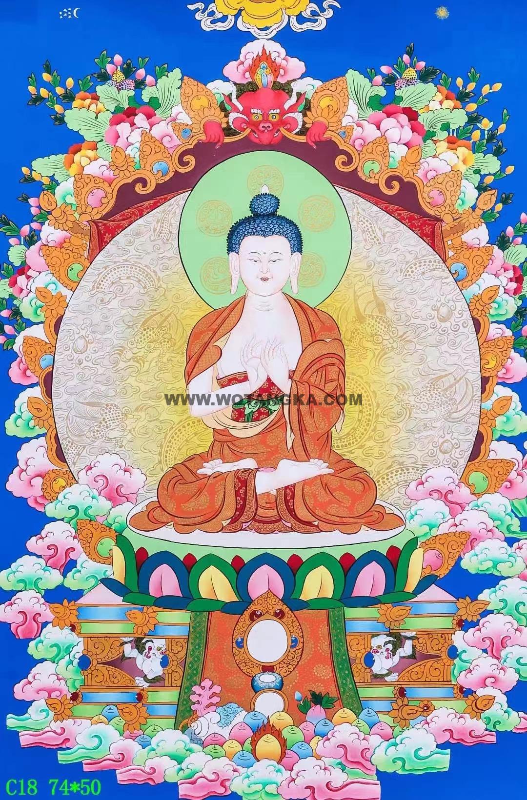 编号138-182700:彩绘唐卡-大日如来(74*50CM左右)