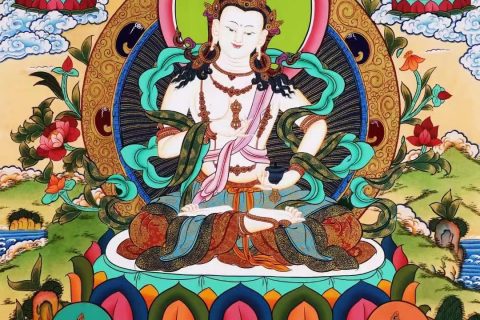 编号138-188801：彩绘唐卡-金刚萨埵（76*53CM左右）