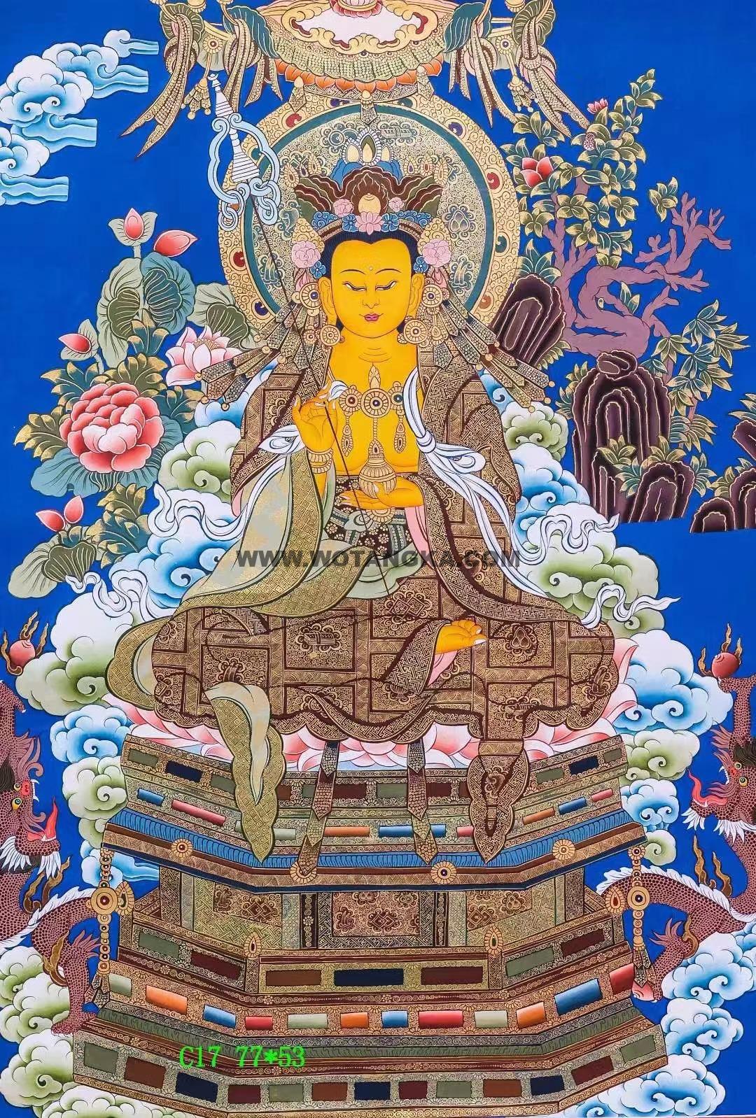 编号138-571603：彩绘唐卡-地藏王菩萨（77*53CM左右）