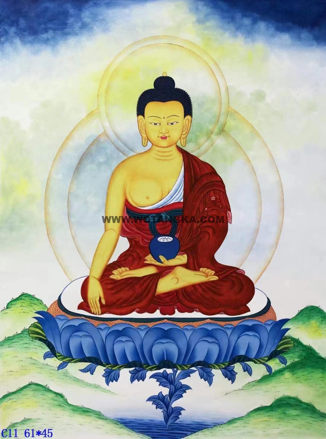 编号138-631433:彩绘唐卡-释迦牟尼佛(61*45CM左右)