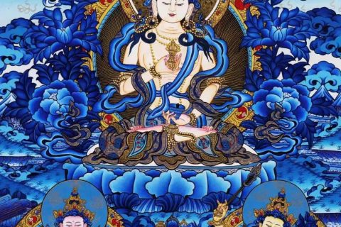 编号138-702887：蓝金唐卡-金刚萨埵（65*44CM左右）