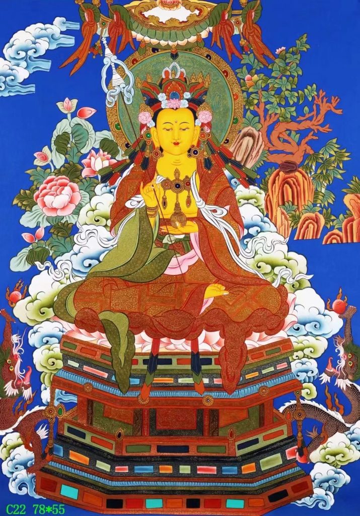 编号138-794216：彩绘唐卡-地藏王菩萨（78*55CM左右）