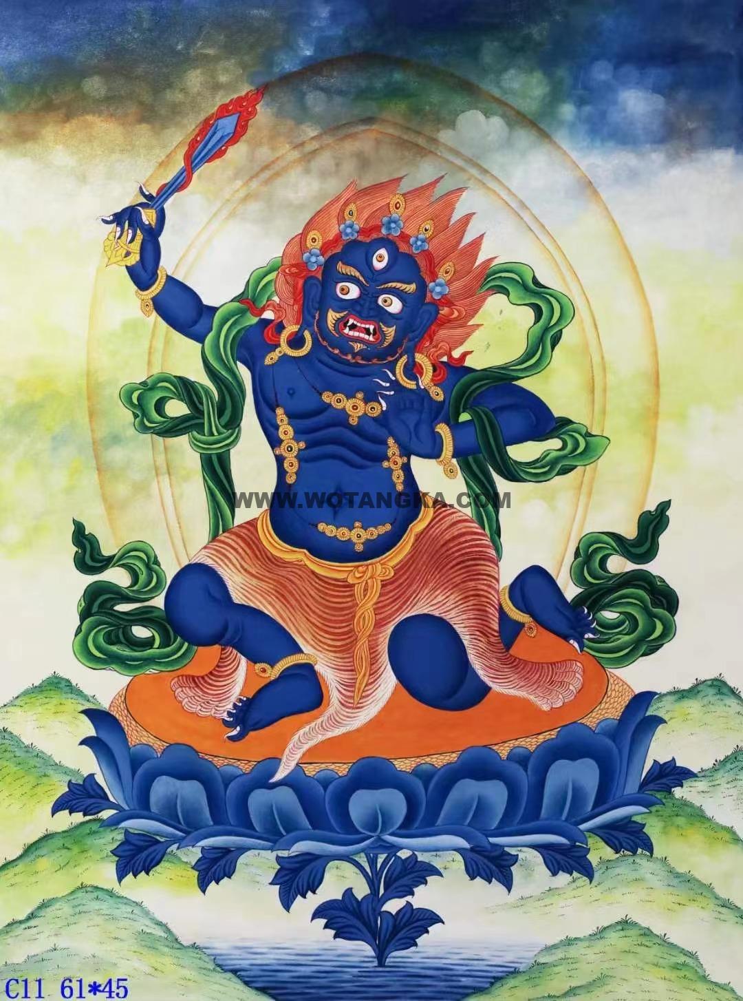编号138-819071:彩绘唐卡-不动明王(61*45CM左右)