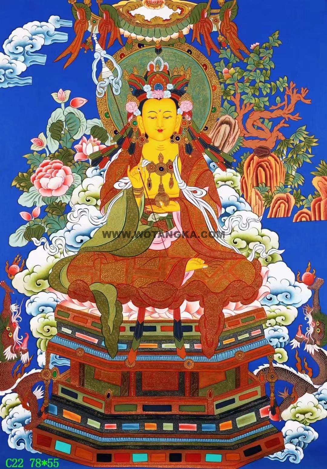 编号138-839213：彩绘唐卡-地藏王菩萨（78*55CM左右）