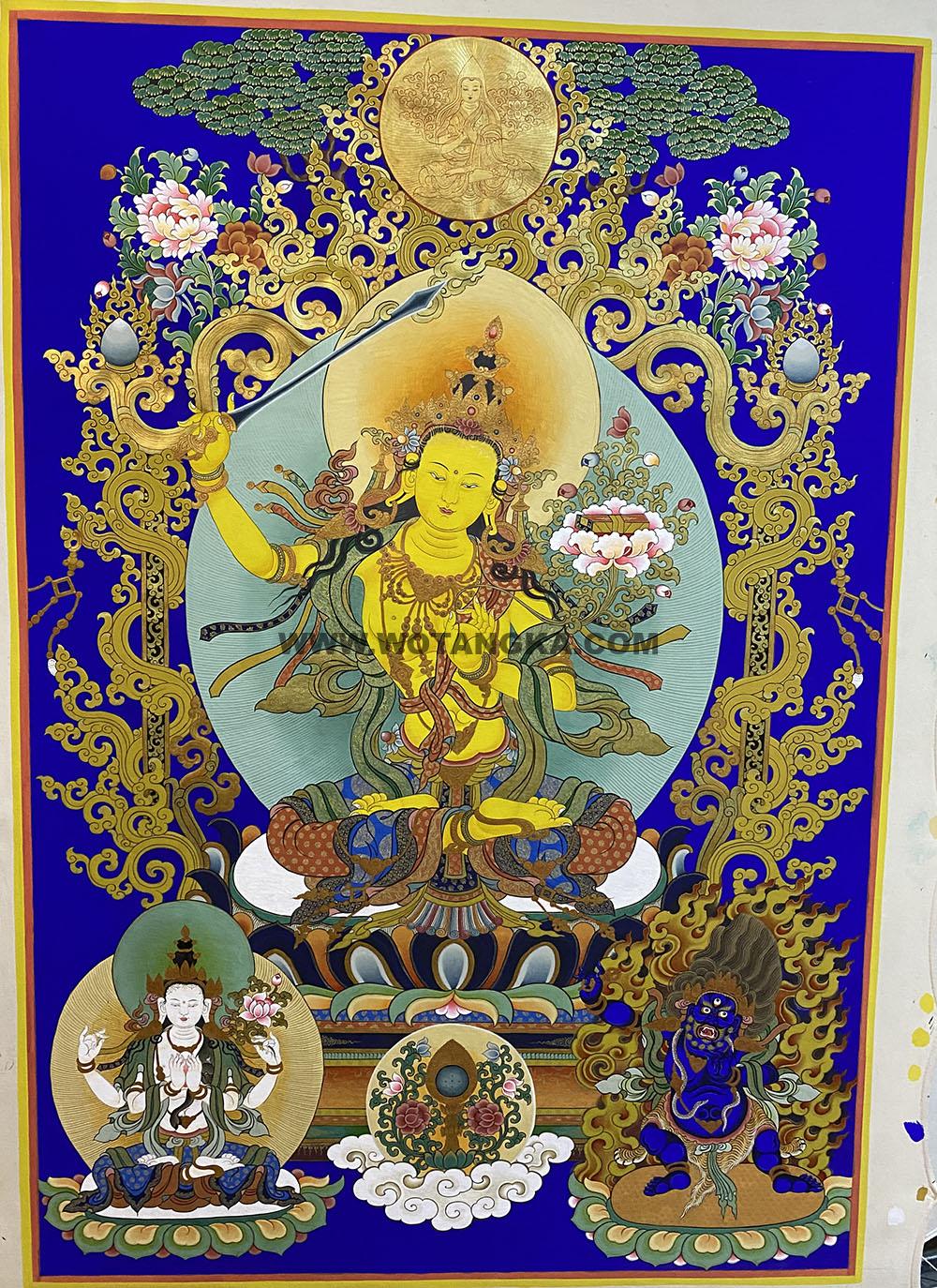 2023.03.12-热贡画师原创多幅特色蓝唐赏析与推荐