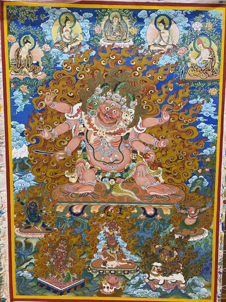 编号188-427345：彩绘唐卡-马头明王（100*70CM左右）