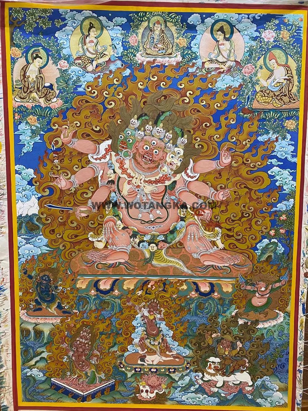 编号188-427345:彩绘唐卡-马头明王(100*70CM左右)