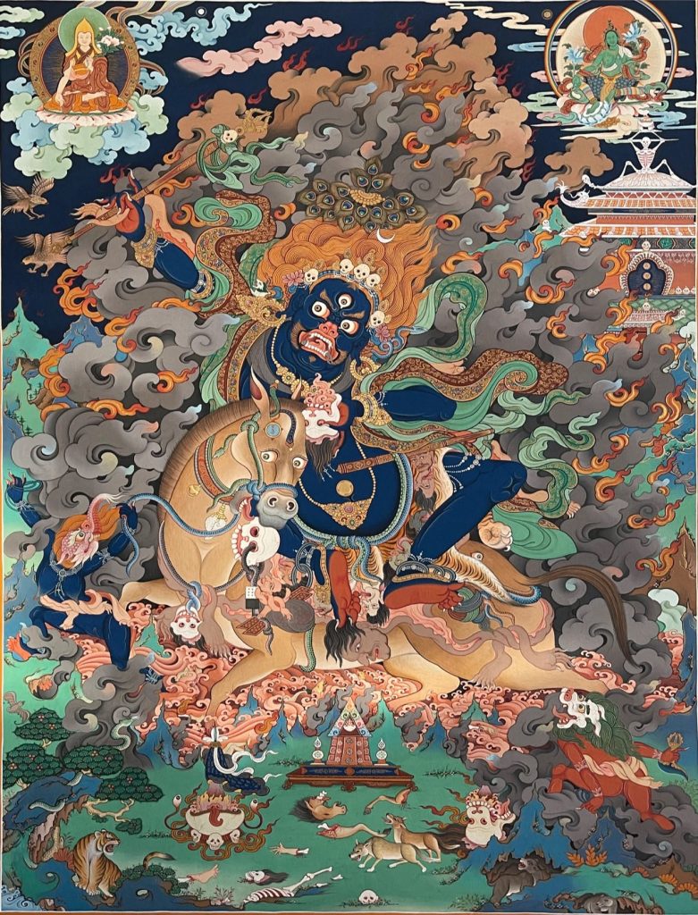 编号188-485235：彩绘唐卡-吉祥天母（100*70CM左右）
