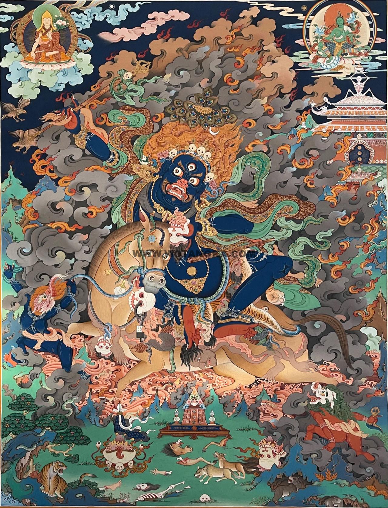 编号188-485235:彩绘唐卡-吉祥天母(100*70CM左右)