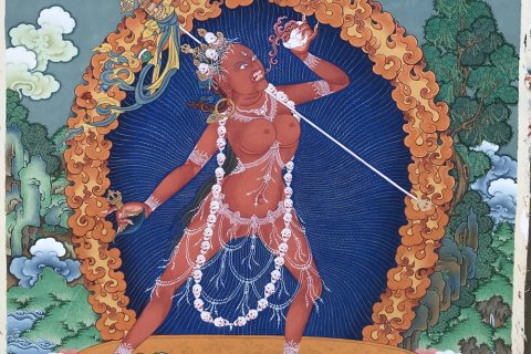 编号188-718534：彩绘唐卡-金刚瑜伽母（80*60CM左右）