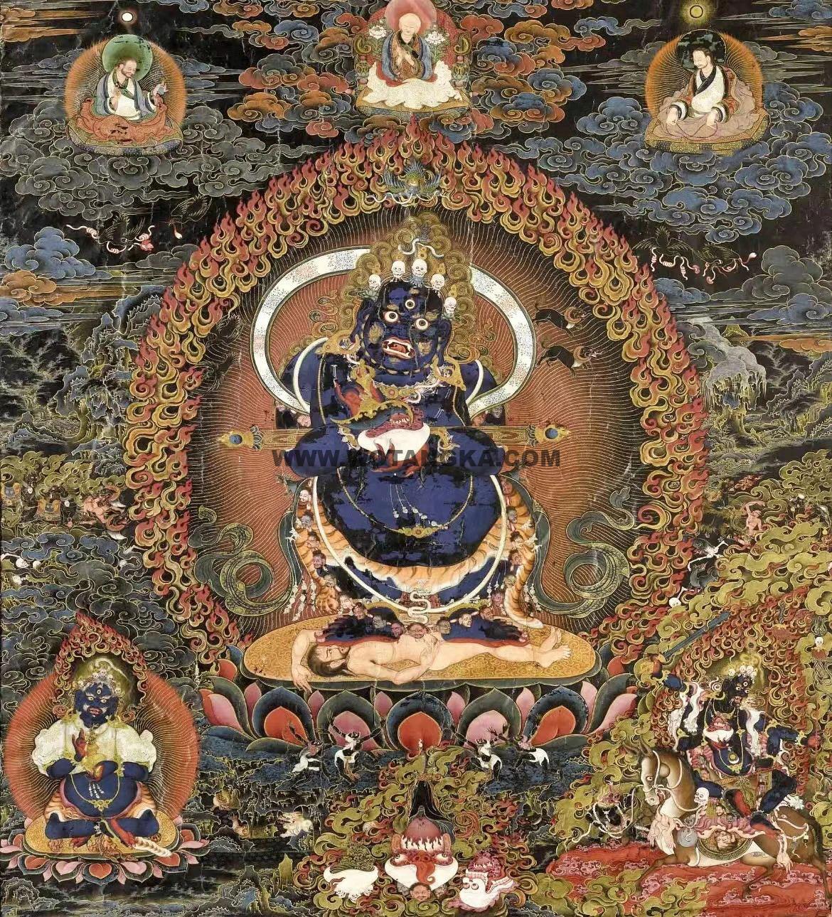 沃唐卡编号AC30088:宝帐护法