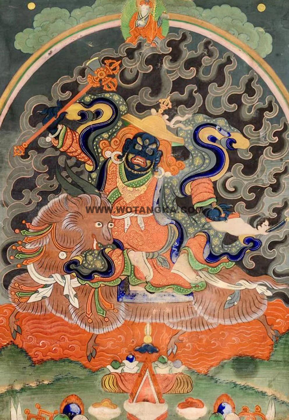 沃唐卡编号AC86946:具誓金刚护法
