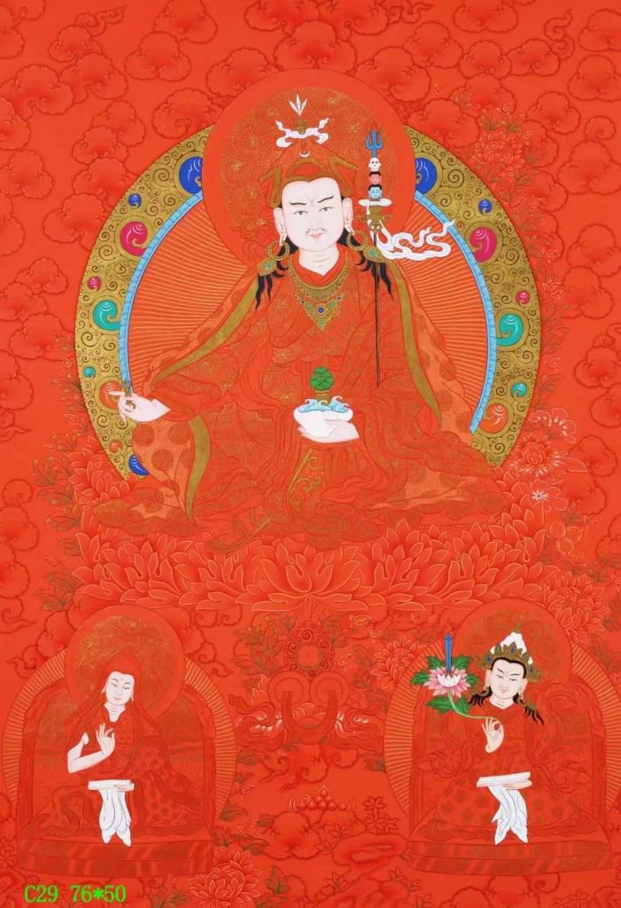 编号138-288626：红金唐卡-莲花生大士（76*50CM左右）