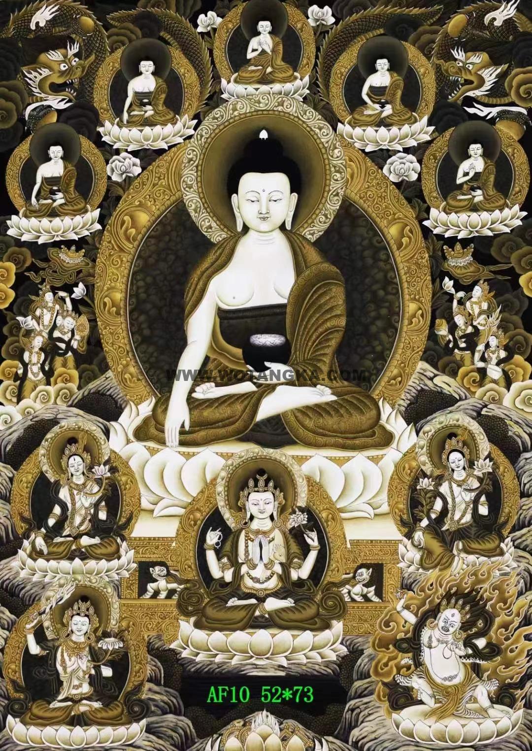 编号138-341595：彩绘唐卡-释迦牟尼佛·三十五佛（73*52CM左右）