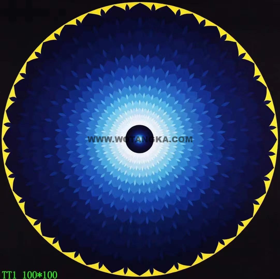 编号138-465536：彩绘唐卡-宇宙冥想坛城（100*100CM左右）